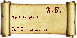Nyul Bogát névjegykártya